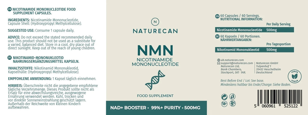 Nmn Powder Labels Buy NMN Supplement | 60 Premium NMN Capsules | Naturecan HK – Naturecan ...